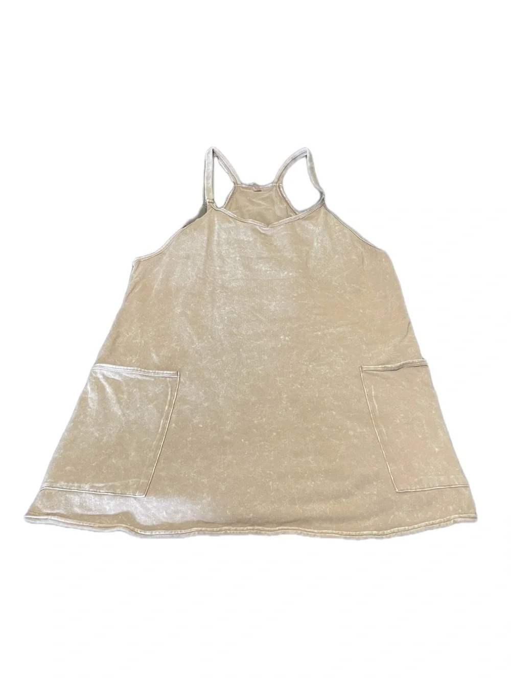 Free People Women's Distressed Hot Shot Racer Back Romper, Size M